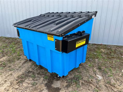 Conveniently collect and consolidate trash using this Wastequip 125542-WEB-BLU 3 cubic yard blue steel front-end loading dumpster with a 4,800 lb. . Used dumpsters for sale